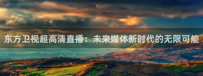 360高清体育在线直播：东方卫视超高清直播：未来媒体新时代的无限可能